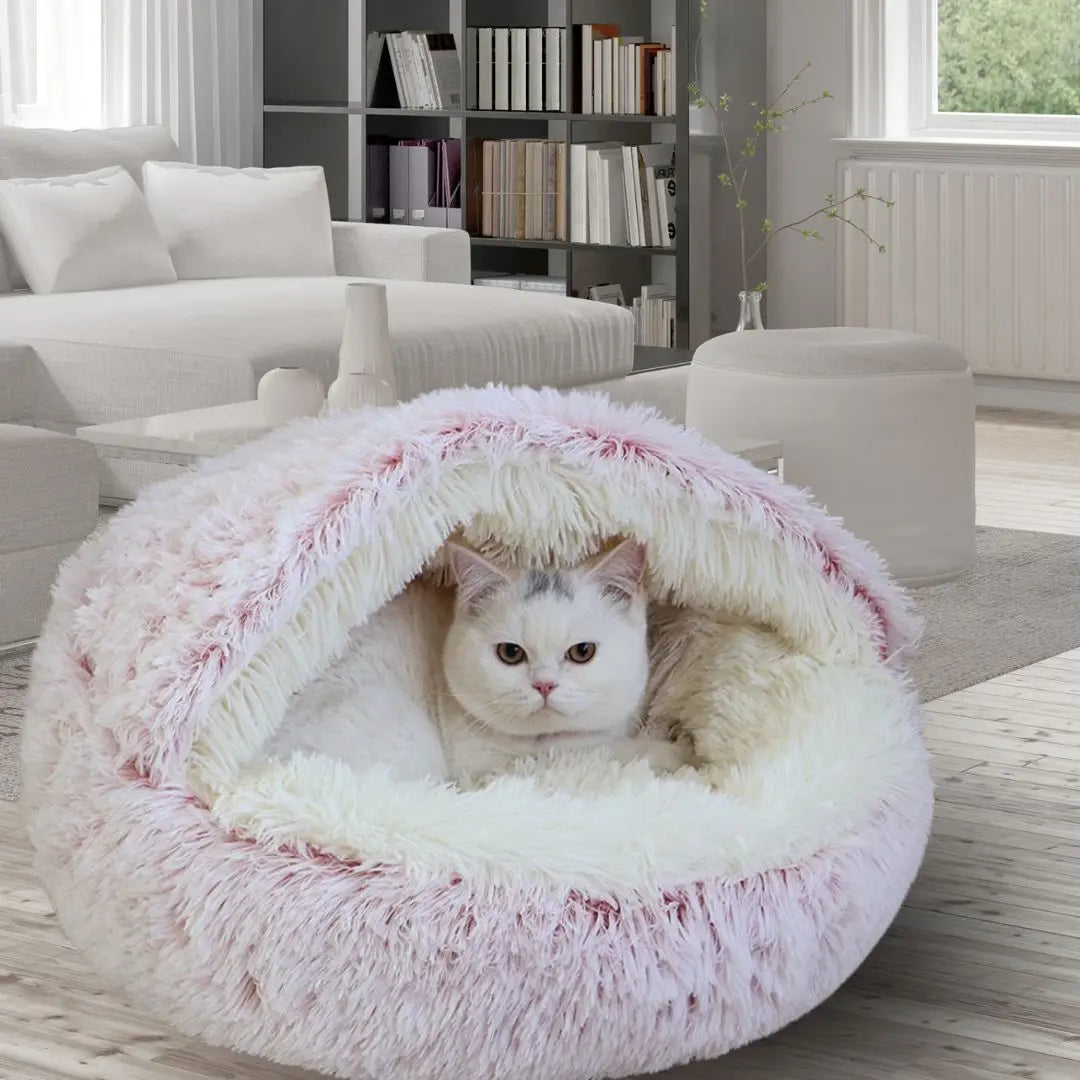 Coussin Chat Peluche intérieur et extérieur | Nid-Douillet™ - Arbre à Chat