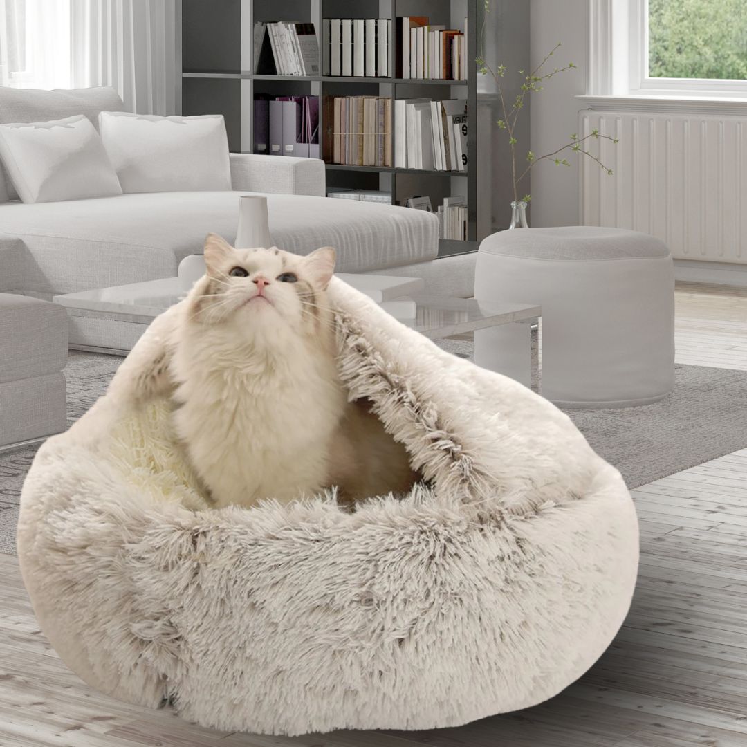 Coussin Chat Peluche intérieur et extérieur | Nid-Douillet™