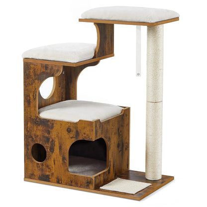 arbre-a-chat-bois-design-refuge-de-minou
