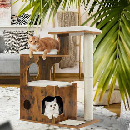 arbre-a-chat-en-bois-confortable-refuge-de-minou