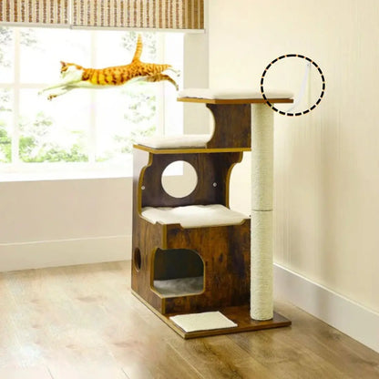 arbre-a-chat-en-bois-securitaire-refuge-de-minou