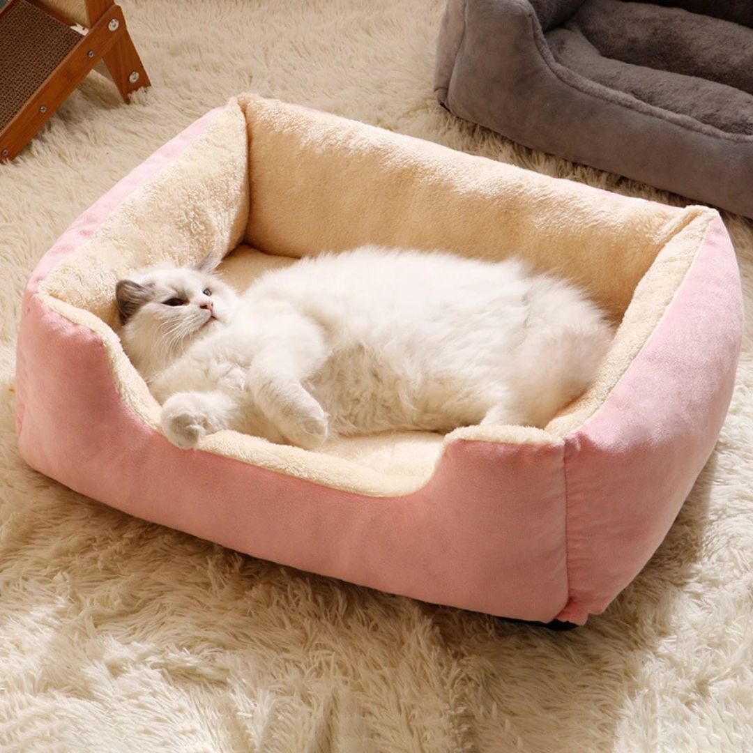 Coussin Chat Rose | Doux - Refuge™ Rose - Arbre à Chat