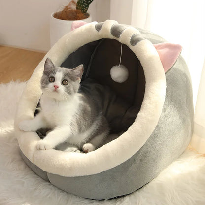 niche-pour-chat-grise-igloo-confort