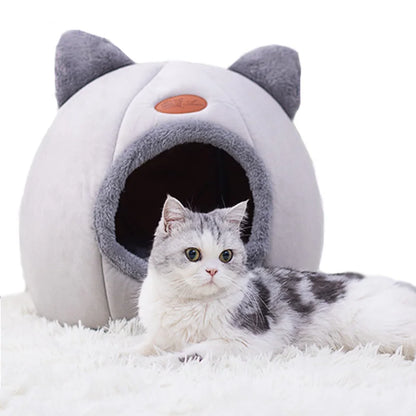 niche-pour-chat-igloo-douillet-gris-douillet